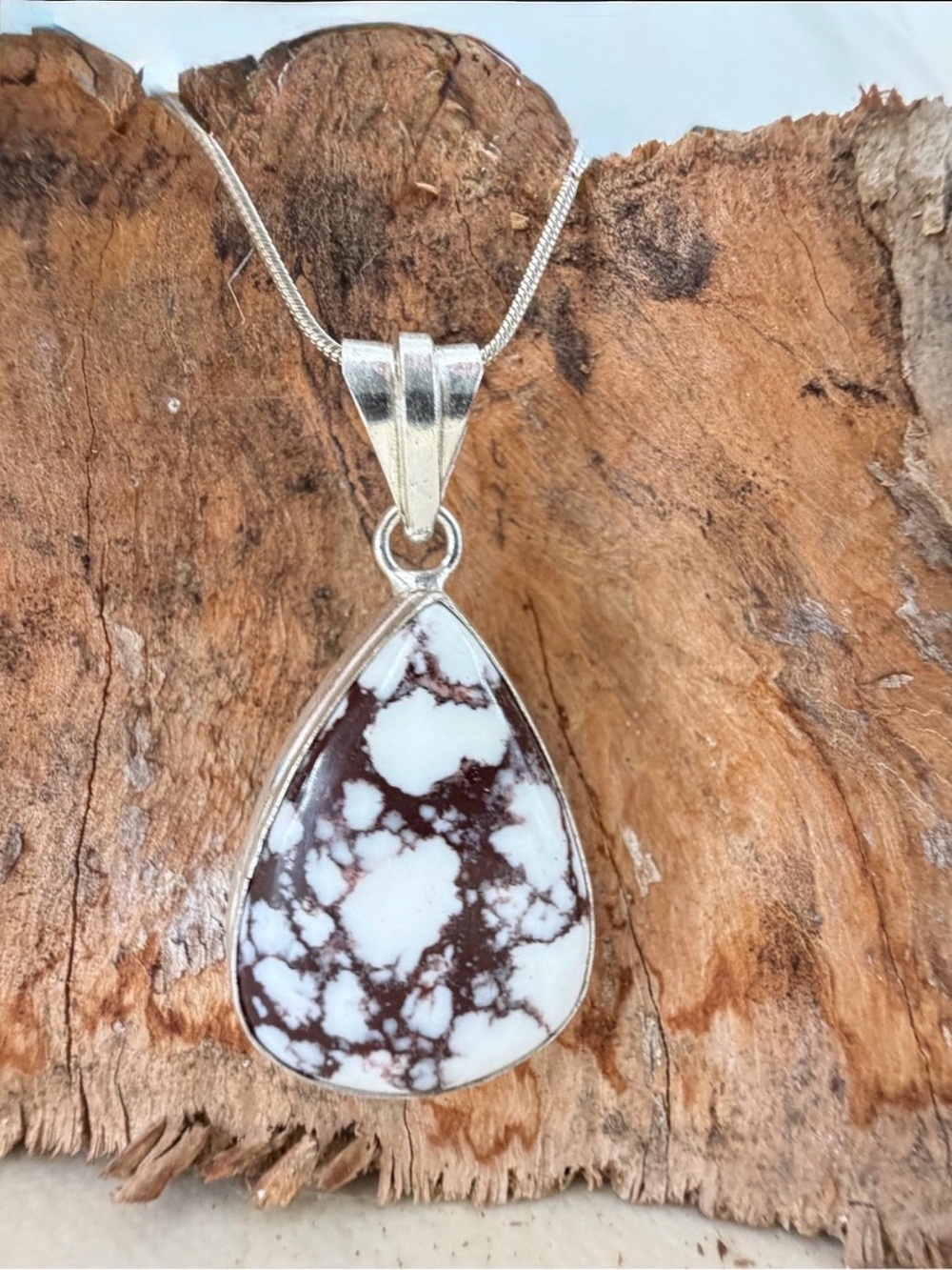 925 Sterling Silver Wild Horse Turquoise Necklace Native American Jewelry